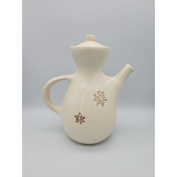 Ben Seibel Coffee Pot Pfaltzgraff COUNTRY-TIME Mid Century Rare Cream & Brown - Picture 3 of 12